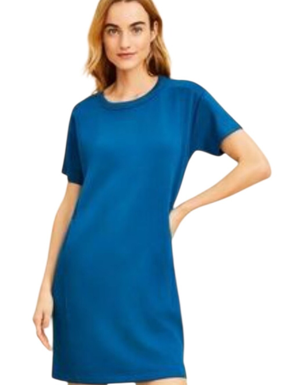 Lou & Grey for LOFT Teal Green Shift Dress Size Large‎